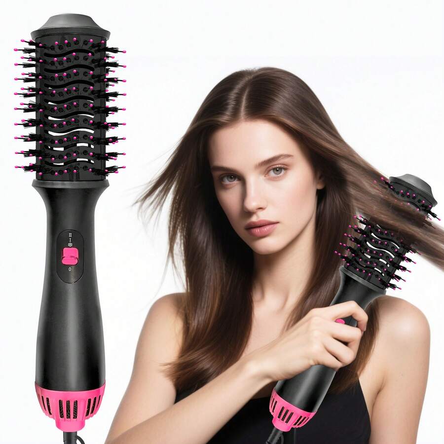 Hot Air Brush | Upgraded Version - Combines Blow-Drying, Styling, And Volumizing In One Hair Brush, Used For Drying And Adding Volume; Suitable For Professional Salon Use; Mother's Day Gift - 彩色 - 查看 1