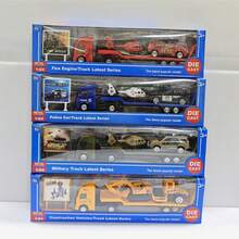 1 Set Toy Vehicles, Including Airplane Model, Foldable Portable Fire Truck Rescue Airplane Toy, Contains 1 Mini Car And 1 Airplane, Holiday Toy Gift - Multicolor - View 3