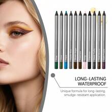 Zephoco lápiz delineador de ojos resistente al agua suave a prueba de manchas cosméticos Gel delineador de ojos maquillaje para agrandamiento de ojos 1 ud.Color Pino - 1 - Ver 10
