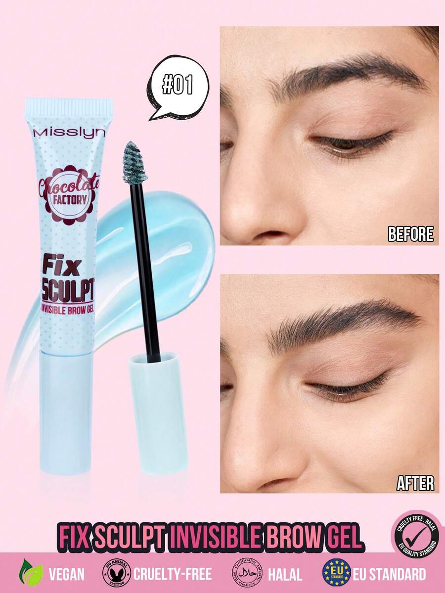 Misslyn 1pc Sculpting Invisible Eyebrow Gel, Lightweight Jelly Texture, Non-Sticky, Halloween Makeup