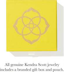 Kendra Scott Mini Elisa - Collar corto con colgante satélite chapado en oro de 14 quilates, joyería de moda para mujer - ORO - TURQUESA - Ver 6