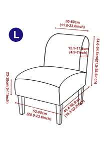 1PC Surfing Jacquard Chair Cover, Polyester Elastic Jacquard, Machine Washable, Suitable For Living Room Study Sofa Chair Protection Cover - Light Grey - View 2
