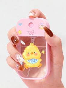Little Yellow Chick Pattern Transparent Pet Spray Bottle – Suitable For Perfume, Makeup Remover, Toner, And Nail Polish Remover - Multicolor - View 4