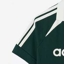 Adidas 夏季百搭運動休閒快乾V領短袖男士 Polo 衫 - 綠色/白色 - 查看 8