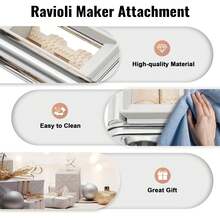 HOHOBLA Stainless Steel Ravioli Maker Attachment For  Stand Mixer, Manual Ravioli Making Machine Accessories, Pasta, Spaghetti Pasta Sheet Roller Pasta Maker Attachment For Kitchen Home - View 6