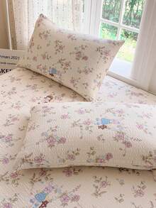3 PiecesBedding Set With Cute Rabbit Pattern, Soft And Comfortable Bedding Including 1 Fitted Sheet And 2 Pillowcases, No Filling, Suitable For Dorm, Bedroom, Home Use, Multiple Size Options - Multicolor - View 10
