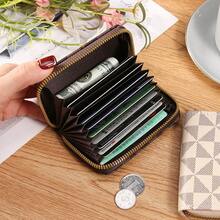 Unisex Credit Card Holder, Fashionable Geometric Pattern, Multi-Slot Design Coin Purse, ID Card Holder - Multicolor - View 2