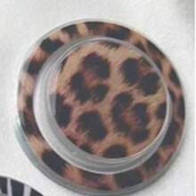 Soporte telescópico portátil para teléfono con carga inalámbrica magnética MagSafe, con diseño de pintura de estampado de leopardo estilo europeo y americano, para escritorio - estampado de leopardo - Ver 3
