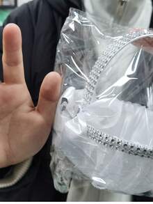 1个白色花篮，蕾丝蝴蝶结新娘婚礼花童花瓣篮，浪漫现代婚礼派对及日常聚会装饰，舞蹈道具 - 附鑽花籃 - 查看 8