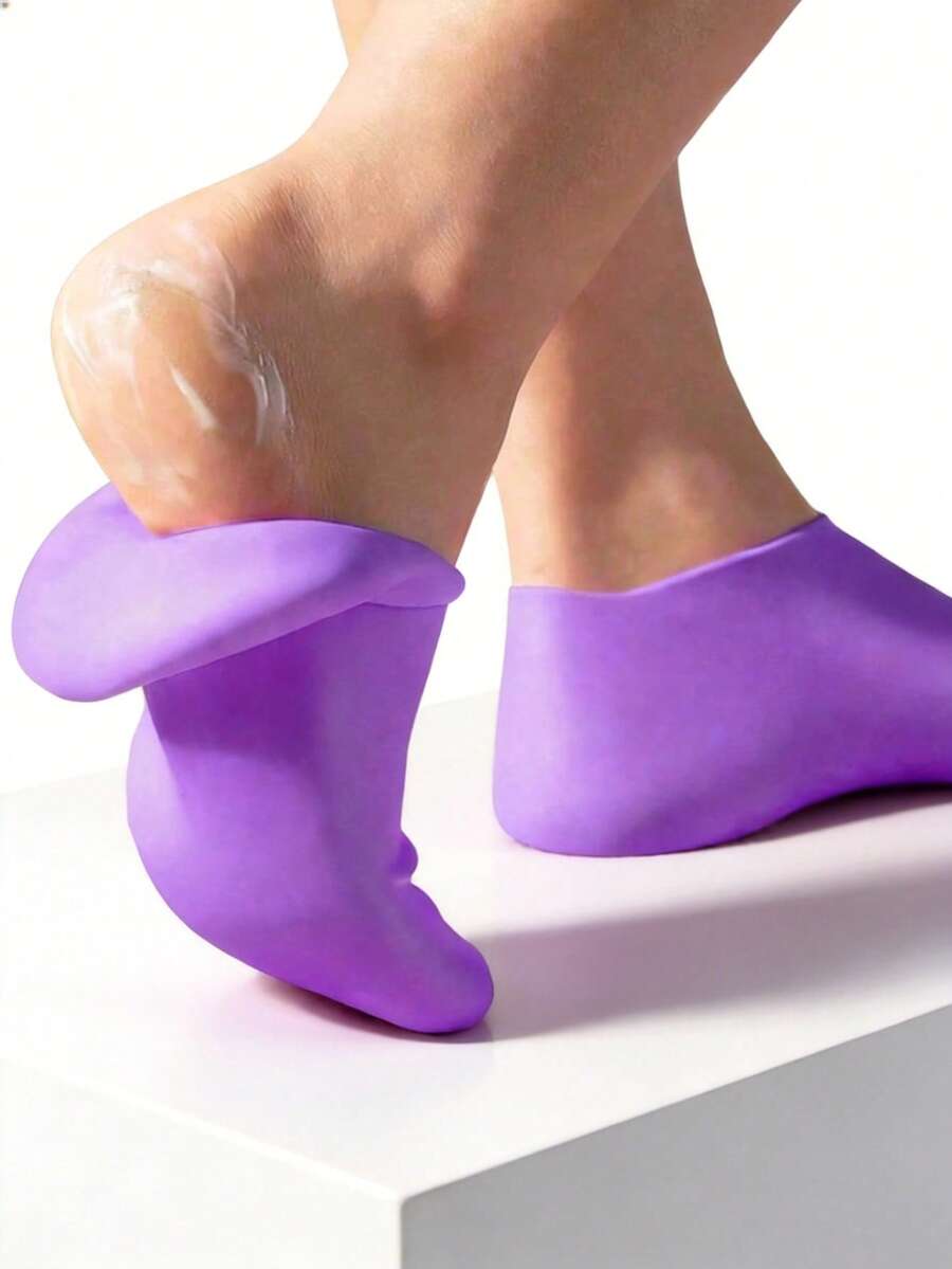 1 Pair Silicone Foot SPA Socks, Suitable For Cracked Heels, Women's Moisturizing Care Socks, Foot Care Silicone Socks, SPA Gel Foot Care Socks, Nourishing Cracked Heels - Relaxing Massage, Soft, Foot Care, Skin Care