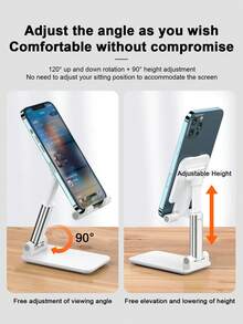Soporte Universal Deslizado para Teléfono de Escritorio, Soporte Plegable con Altura Ajustable y Carga Inalámbrica, Conveniente para Tabletas y Teléfonos - Multicolor - Ver 2