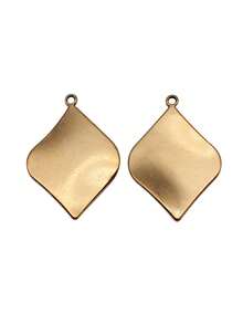 4pcs 35x25mm Twisted Leaf-Shaped Charms Pendant For DIY Jewelry Making Necklace Keychain Phone Chain Bracelet Making Accessories Handmade Craft - Twisted Leaves - View 7