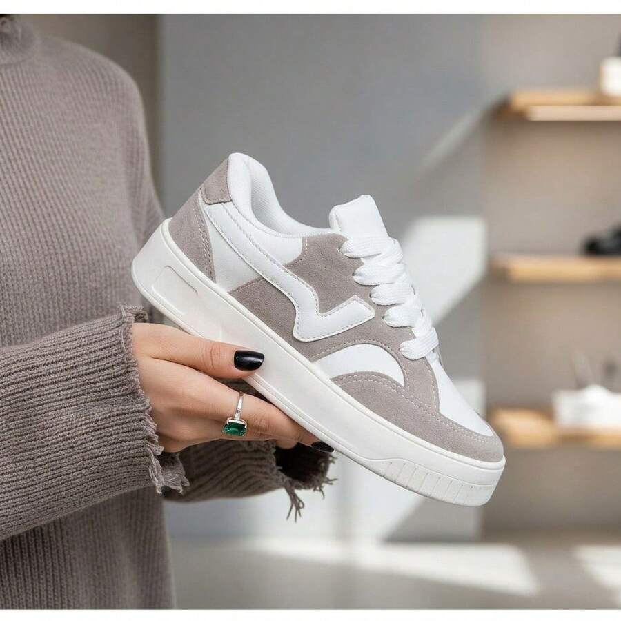 Marts Women's Chunky Platform Shoes With Tractor Sole - 鉑灰色 - 查看 1