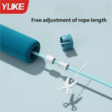 Yuke Adjustable Speed Jump Rope With Steel Cable And Ball Bearings, Foam Handle Fitness Rope For Cardio Training, Weight Loss, HIIT, Boxing And Home Workout - Multicolor - View 8