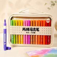 80 Color Large Capacity Acrylic Marker With Soft Tip, Easy And Fast Color. Birthday Presents For Friends, School Drawings, Back To School,Christmas Gifts,School Supplies,Art Supplies - Sets - View 11