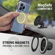 1pc Magnetic Multi-Style Phone Holder, Practical Multi-Base Center Console Mount, Air Vent Bracket - B - View 6