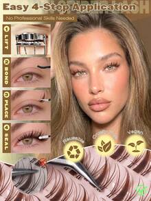 Brown Natural Wispy Eyelash Clusters, Anime Eyelash Clusters, Pointed Eyelash Extensions, C-Curl Single Lash Extensions, Pointed Single Lash Extensions, 8-16mm Lash Clusters With Base, DIY Home Eyelash Extensions - D - View 2