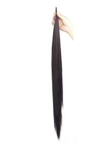 Long, Straight, Layered Ponytail Wig,Hair Extensions, Black Ponytail Wig, Flexible Ponytail Hairpiece. - Multicolor - View 11