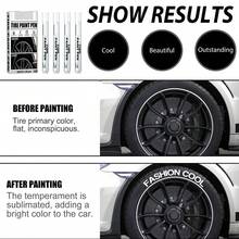 4 Pack White Tire Paint Marker, Waterproof Oil Based Pen For Car Rubber Tyre Tread, Auto Graffiti Tracing Pen - A - View 10