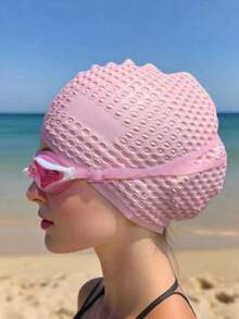 Universal Waterproof Swim Cap – High Elasticity, Ear Protection & Long Hair Coverage – Large Size Elastic Silicone Diving Cap, Ba, First Day Of School - Multicolor - View 1