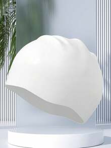 1pc Silicone Swim Cap, Waterproof, Anti-Slip, Comfortable And Breathable, High Elasticity, Unisex, Swimming Gear, Beach Essential, Beach Accessory, Pool Float - Multicolor - View 24
