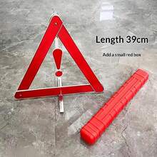 Car Emergency Triangle 1/2, Highly Reflective Warning Sign, Quick Installation, Vehicle Mounted Triangular Bracket, Emergency Equipment. - A - View 3