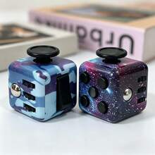 1 Set 6-Sided Starry Sky Multi-Color Stress Relief Anti-Anxiety Handheld Fidget Toy For ADHD Autism Sensory Birthday Party Gift - View 16