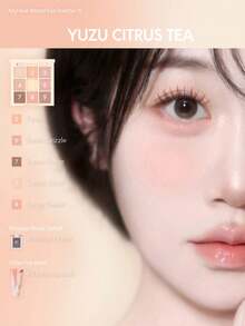 HOLIKA HOLIKA HOLIKA MY FAVE MOOD 眼影盤 15 YUZU CITRUS TEA 8g/0.28 Oz 絲滑多彩 | 自然啞光；9色盤，啞光妝效，高顯色，持久，易暈染中性色調 K-Beauty 韓系彩妝 - 15#YUZU CITRUS TEA - 查看 7
