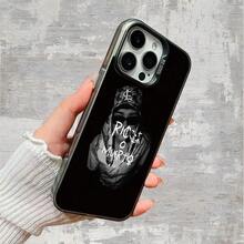 Phone Case: Rico Muerto Music Art | Black Mexican Style Artistic Illustration - Durable And Sturdy | Camera Protection | Shockproof And Drop Resistant | Lightweight Luxury Silver Finish | Comfortable And Non-Slip | Discreet And Minimalist, Flat IMD Gift For Friends, Family, Fans And Festivals. - 混合色 1 - 查看 6
