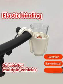 Portavasos universal para cochecito, apto para bebidas, botellas de agua, tazas y tazas de café, fijación ajustable, accesorio multifuncional para cochecito - Multicolor - Ver 6