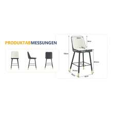 Set Of 2 Bar Stools / 100 Cm High. Stylish Bar Stools / Black PU Leather And Comfortable Footrest / Available In Several Colors / 120 Kg Load Capacity / For Restaurants, Bars And Living Rooms - 深灰色+白色+銀色 - 查看 8