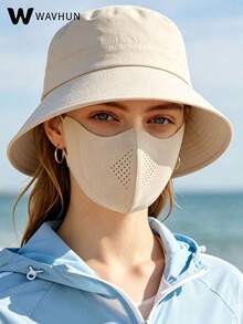 WAVHUN Sun Protection Face Mask - Open Design Suitable For Drinking Water, Summer Sun Protection Mask, UV Protection, Unisex, With Layer. Adult Thickened Version. Features Sun Protection And Strong Eye Protection Functions. Suitable For Outdoor Cycling And Hiking. - Multicolor - View 9