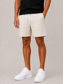Kit 3 Premium Linen Shorts Bermuda Mauricinho Men's Casual Basic Comfortable Drawstring Waist - verde menta - Ver 4