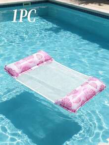 Mesh Inflatable Pool Hammock, Water Lounge Chair, Sequin Flower Inflatable Double Floating Bed, Summer Pool Supplies, Adult Summer Pool Beach Party Accessories, Perfect Gift For Pool Or Beach Relaxation - Multicolor - View 15