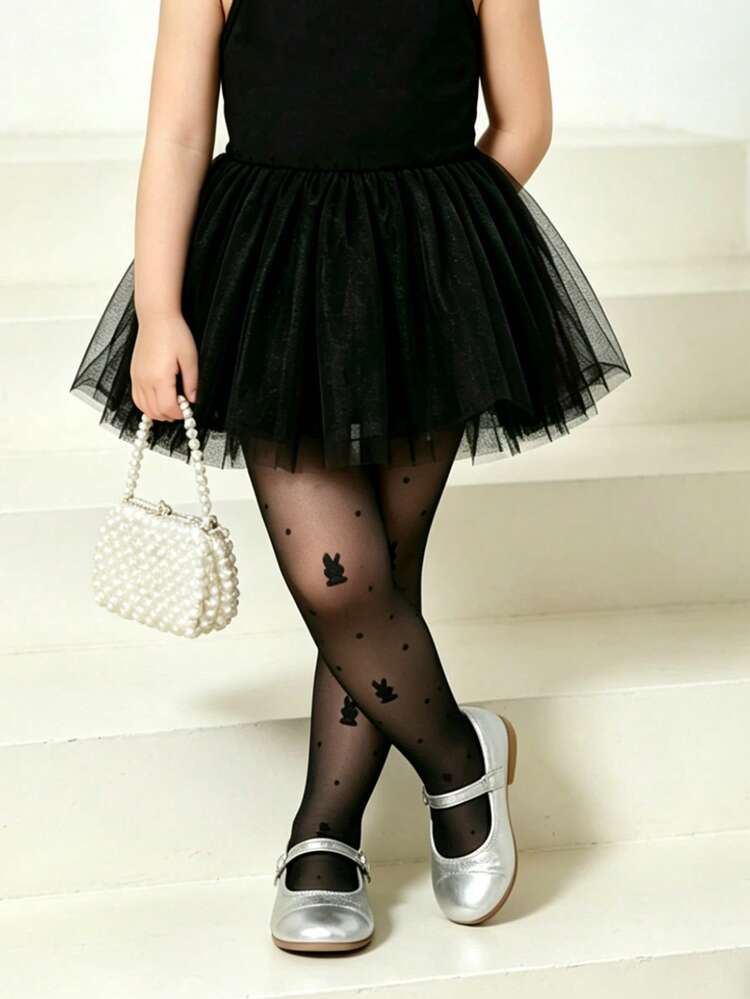 1 pieza Medias negras de alta elasticidad y ultra finas para niñas, para todas las estaciones, se pueden usar como prenda exterior o capa base, calcetines básicos de danza para uso diario - Negro - Añade 3