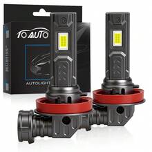 TOAUTO 2pcs H11 LED Headlights Canbus HB3 9005 HB4 9006 LED Fog Lights For Cars 30000LM 120W 6000K Automatic Fog Lights Headlights Driving Lights - A - View 1
