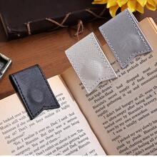 3pcs Solid Color Minimalist Leather Magnetic Bookmarks, Business Style Unisex Double-Sided Bookmark Clips, Gift For Book Lovers, Readers, Teachers, Students, Book Accessories, Coffee Brown And Silver Pattern - Rectangle - View 7