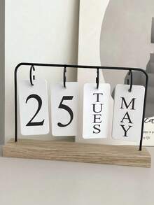 Minimalist Flip Desktop Calendar, Durable Material, Nordic Creative Perpetual Calendar, Suitable For Living Room, Dining Table, Coffee Table, Reusable Flip Calendar Supplies, Desktop Decor, New Home Ornament, Ideal Gift For Women - View 10