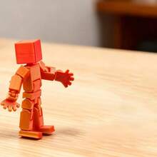 Realistic Block Character Decorative Model Statue Fidget Toy, With Flexible Joints, Standing Model Statue, Artistic Craft, Suitable For Car, Home, Office And Party Decoration, Holiday Gift, Creative Display For Aquarium And Reptile Enthusiasts, Unique Party Favor - Multicolor - View 11
