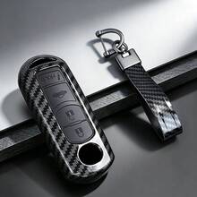 Étui de protection de clé de voiture en ABS style fibre de carbone pour 2 3 6 Atenza, Axela, Demio, CX-5 CX5 CX-3 CX7 CX-9 2015 2016 2017 2018 2019 Accessoires - 4 clés - Voir 3