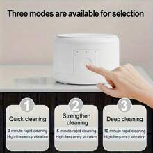 1pc 50Hz Ultrasonic Cleaner, 3 Modes With Digital Timer, Suitable For Cleaning Dentures, Night Guards, Dental Braces, Toothbrushes, Jewelry And More - Multicolor - View 10