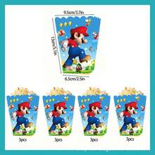 Blue And Red Brother Popcorn Boxes, Theme Party Gift Boxes, Candy And Cookie Boxes, Party Gift Bags, Party Favor Boxes, Suitable For Birthday Party Candy And Popcorn Box Decoration - Popcorn Box - View 11