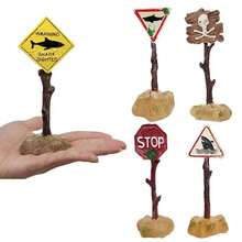 1/5pcs Resin Aquarium Decoration Ornaments Artificial Shark Warning Sign Landscaping Accessories For Fish Tank Aquarium Background - Happy Aquarium - View 2