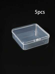 2pcs/4pcs/6pcs Small Transparent PP Storage Boxes - Multi-Functional Portable Sticker And Jewelry Storage Accessory Boxes, PP Plastic Rectangular Semi-Transparent Packaging Boxes Small Parts Boxes White Storage Boxes With Lids, Rectangular PP Plastic Boxes Rectangular Storage Boxes Transparent Storage Parts Boxes Small Product Packaging Boxes, Home School Office Desktop Storage Organizer Accessories - Transparent - View 14