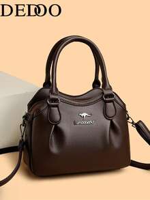 Dedoo Tas Tangan Pilihan Pertama Hari Ibu 2026, Tas Selempang Desainer Mewah Berkualitas Tinggi, Tas Tote Warna Solid Kapasitas Besar (Termasuk Tas Hadiah) - Kopi - View 5