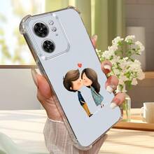 Expédition 24h depuis DE/FR/ES – Étui de Cadeau de Vacances en TPU Souple Anti-Chute aux 4 Coins avec Design Petit Couple Embrassant Frais pour iPhone 17 16 15 14 13 12 11 Pro Pro Max Plus & Galaxy A15 A16 A25 A35 A55 A56 & 13 14 15 Pro Ultra & Edge 40 40 Neo 50 50 Fusion 50 Pro 60 Fusion, Cadeau d'Anniversaire pour Couples Amoureux - Transparent - Voir 2