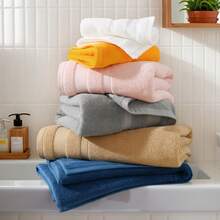 6-Piece Towel Set - 2 Each: Washcloths, Hand & Bath Towels - Soft Absorbent Quick Dry Collection For Daily Use, Gym, Beach - Fast  Delivery - Coffee Brown - View 8