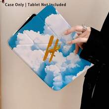飛機與雲朵圖案彩繪效果平板保護殼附支架，適用於 Honor 8/9/10/X8/X8A/X9/X8Pro/X9Pro、MatePad SE 11"/MatePad 11"/11.5"、MatePad Pro、Apple 10th/11th Gen 2025 (A16)、Galaxy Tab A7/A9 及其他熱門機型 - 款式15 - 查看 7