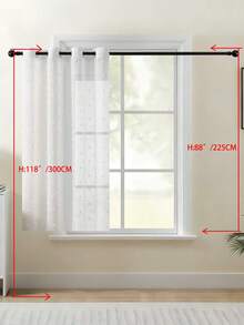 1pc/2pcs Premium Boho Style Embroidered Sheer Curtains For Living Room & Bedroom, Minimalist Line Art Voile Drapes, Fade Resistant Soft Light Blocking Breathable Home Decor, Easy To Install And Maintain - White - View 23