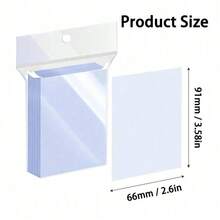 TOOUEE 50-300pcs Clear Soft Trading Card Sleeves For Standard Cards 2.6" X 3.58",Plastic Ultra-Clear 200 Micron Thick Card Protector Acid Free PP Ultra Clear Collectible Trading Card Protective Sleeves Fit For Standard Cards Baseball Football Cards. - Clear - View 10